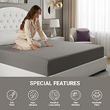 IR Imperial Rooms King Size Fitted Sheet Extra Deep Grey Microfiber view 6