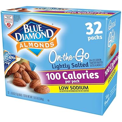 Buy Blue Diamond Almonds Low Sodium Lightly Salted Snack Nuts 100 Calorie Packs 32 Count Online In Hong Kong B07hnsyz26