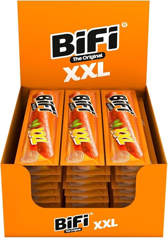 Original XXL – Stick di salame, snack formato tascabile, essiccati all'aria, da gustare in viaggio, in ufficio o quando fai sport, con pepe, coriandolo e aglio, confezione da 30, 30 x 40 g
