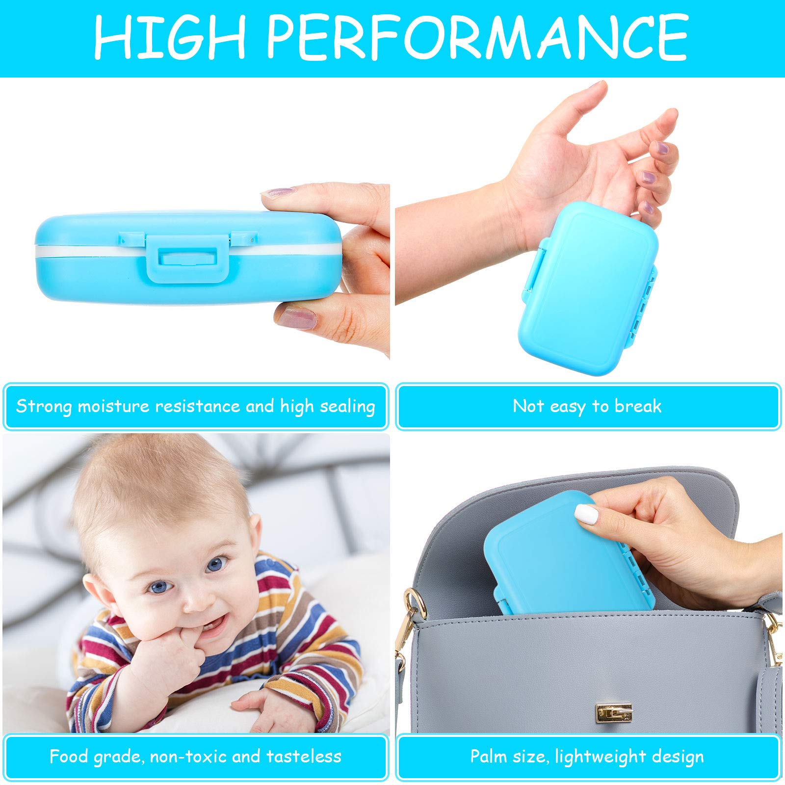 Jetec 2 Pieces Baby Teeth Keepsake Box PP Tooth Fairy Box Kids Tooth Storage Holder Organizer for Lost Teeth Cute Kids Deciduous Collection to Keep the Childhood Memory(Blue and Pink)