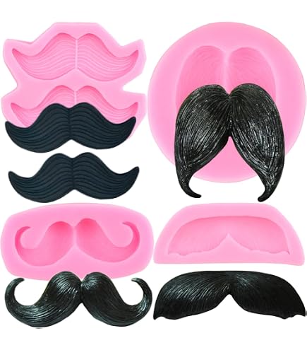 Moule En Silicone Pour Moustache/Barbe - Pour Fondant, Chocolat, Pâtisserie - Résiste -40°C à 220°C