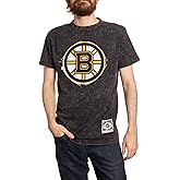 Calhoun NHL Surf & Skate Mens Acid Wash Vintage Style T-Shirt with Frayed Patch Logo
