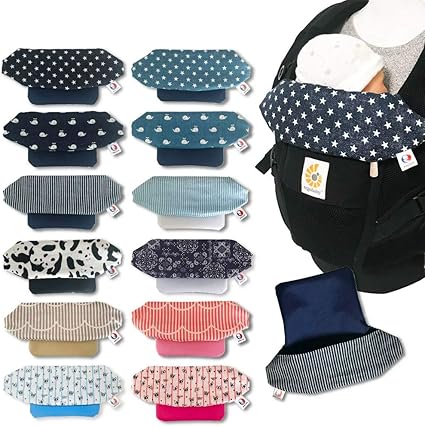 Amazon 抱っこ紐 よだれカバー エルゴ抱っこ紐 速乾タイプ アダプト オムニ専用ヘッドカバー Babysurf ベイビーサーフ Adapt アダプト ヒッコリー インディゴブルー 抱っこひも用よだれカバー ベビー マタニティ 通販