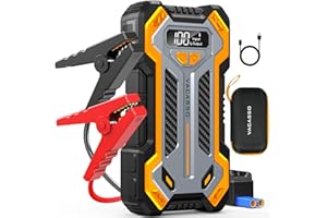 Vacasso Car Jump Starter, 5000A Car Battery Jump Starter for Up to 10L Gas and 8L Diesel Engines, 12V Portable Jumper Starter Power Pack with Booster Car Starter Jump Box, LED Light, Jumper Cable