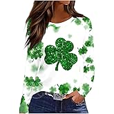 Valentine's Day Shirts Women Long Sleeve Casual Cute Love Heart Graphic Tunic Blouse Holiday Crewnekc Plus Size Tops