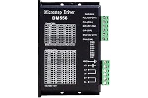 CNC Digital Stepper Driver DM556 Stepper Motor Controller 2-Phase Stepper Motor Driver 20-50V DC Max 5.6A 128 Subdivision for
