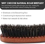 BESTOOL Boar Bristle Hair Brush for Men Women Beards Smoothing Styling view 2
