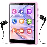 MP3 Player with Bluetooth 5.3-64GB Portable Music Player with 2.4" Full Touch Screen, MP3 Player with HD Speaker, FM Radio, Video, Voice Recorder, HiFi Sound Shuffle Music Player