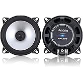 ePathChina 2pcs 4 Inch 60W 2 Way Car Coaxial Vehicle Door Auto Audio Music Stereo Full Range Frequency HiFi Speakers