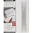 Strathmore 59-803 Printable Vellum 20Sheet Translucent, 8.5 x 11, Multicolor