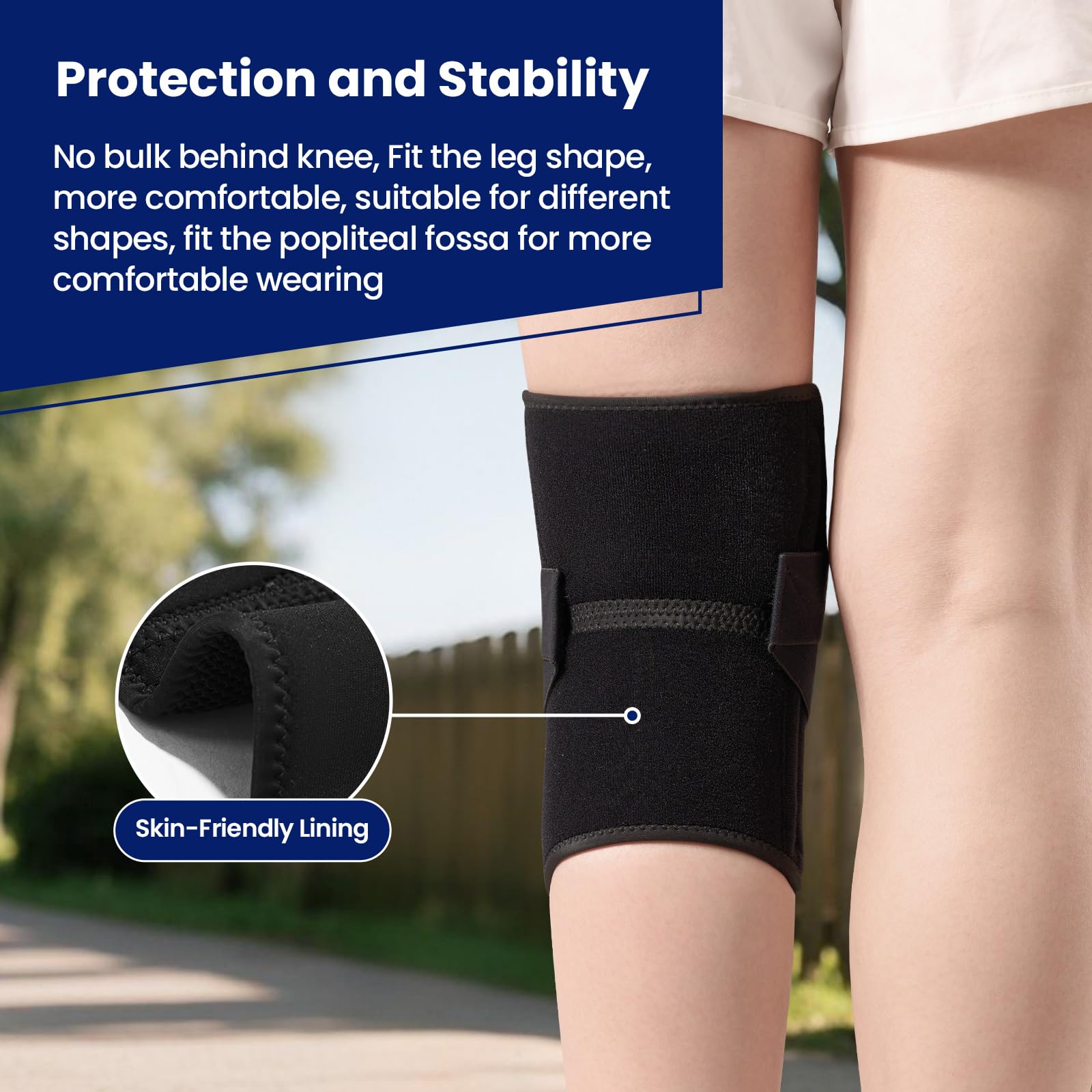Knee Brace for Knee Pain, Meniscus Tear, Adjustable Knee Support with Side Spring Stabilizers for Meniscus Tear, Arthritis, Patella Stability, Knee Pain Relief, Women and Men, Medium