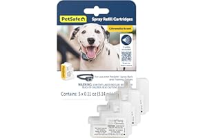 PetSafe Spray Refill - Citronella - No-Mess Replacement Cartridges Spray Dog Bark Collar Remote Training Collar - Refill Cartridge Only - 3-Pack - PAC00-16371
