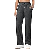 Willit Womens Fleece Lined Sweatpants Cotton Straight Leg Sweat Pants Winter Running Casual Yoga Lounge Workout Pockets