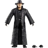 WWE Undertaker Elite Series #80 Deluxe Action Figure with Realistic Facial Detailing, Iconic Ring Gear &amp; Accessories