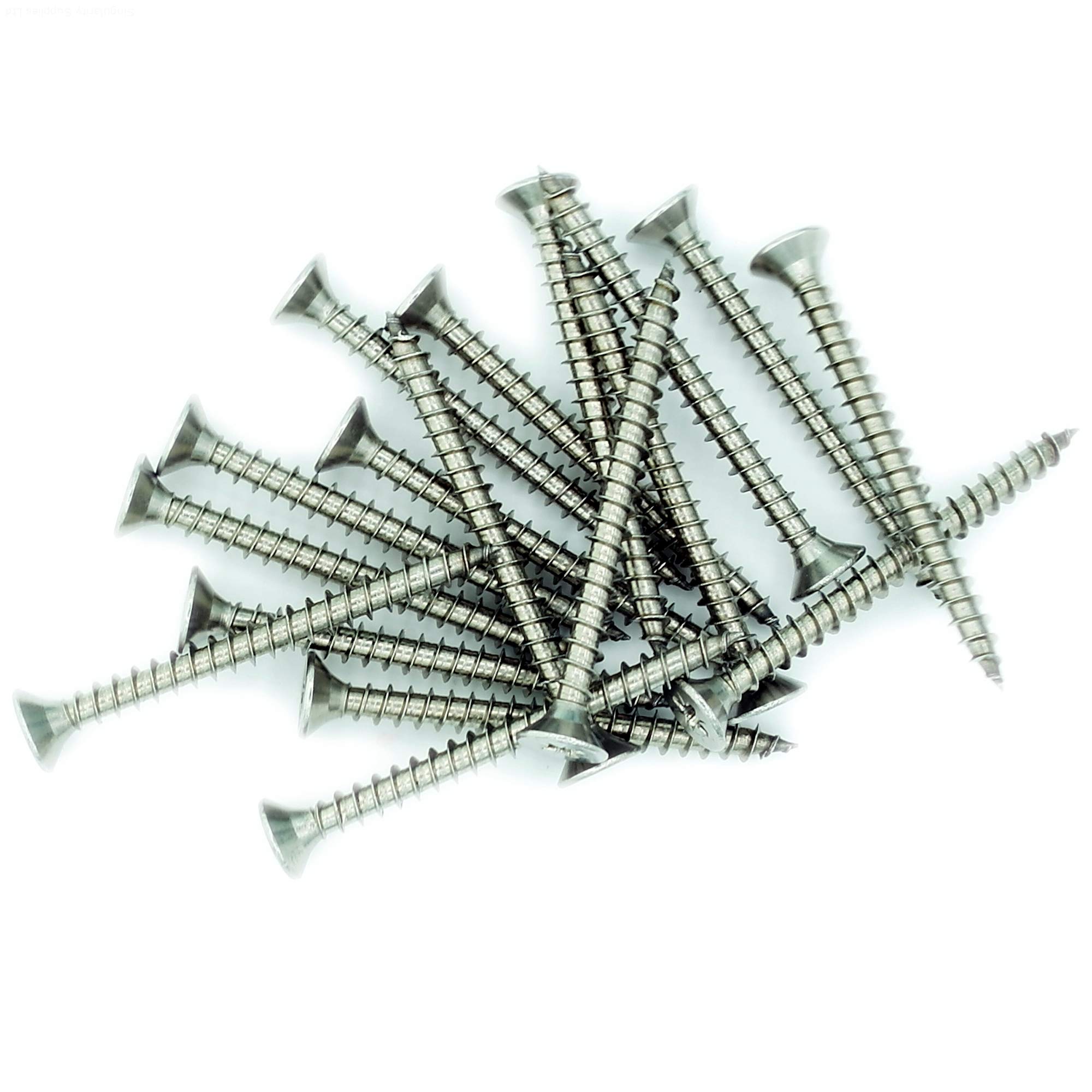 No.5 x 1 (3.5mm x 25mm) Pozi Countersunk Chipboard Screw - Stainless Steel (A2) (Pack of 20)