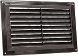 Map Plastic Louvre Air Vent with Flyscreen 9 x 6 Brown view 1