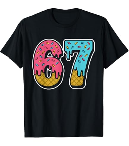 Amazon.com: 67 Ice Cream Drip Meme Six Seven Gen Alpha Slang T