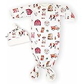 Handmade baby boy sleeper gown set