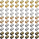 5000pcs Crimp Beads Spacer Beads Tiny Brass Tube Crimp Beads Stopper Beads Jewelry Crimp Beads Cord End Tube Caps for DIY Jewelry Making Supplies(5 Colors)