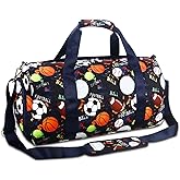 Gym Travel Duffle Bag for Boys - Gymnastics Sports Dance Bag with Shoe Compartment & Wet Pocket Football Kids Travel Bag Teens Weekender Sleepover Carry