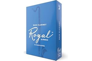 RICO D’Addario Woodwinds - Royal Bass Clarinet Reeds - Reeds for Bass Clarinet - Strong Spine - Filed Cut - Strength 1.5