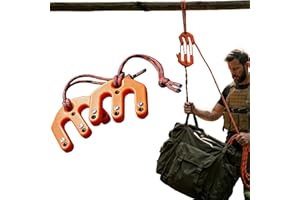 Game & Gear Hoist - Block and Tackle System, Ultralight Hunting Game Hoist, Portable High Weight Capacity Pulley for Backcoun