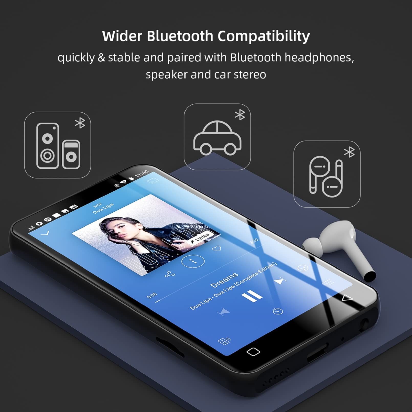 MP3 Player with Bluetooth and WiFi, 4