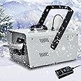 TCFUNDY 1500W Snow Machine Snowflake Maker Flake Effect for Christmas Party Stage Performance DJ with Remote Control