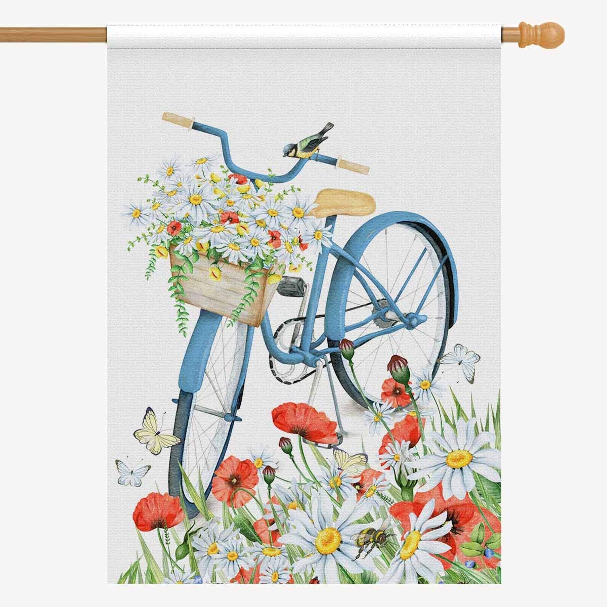 Best 28 X 40 Bicycle Garden Flags