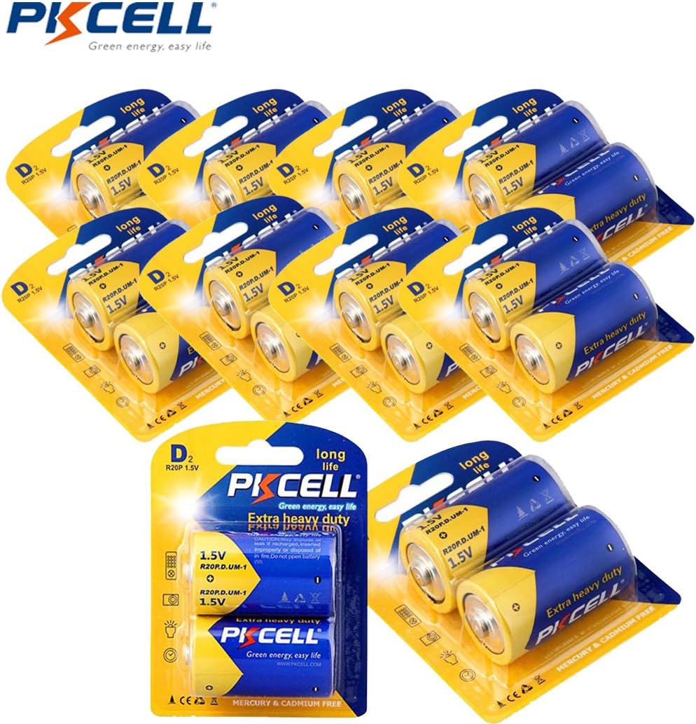 20pcx Flashlight Batteries R20P UM1 1.5V D Size Super Heavy