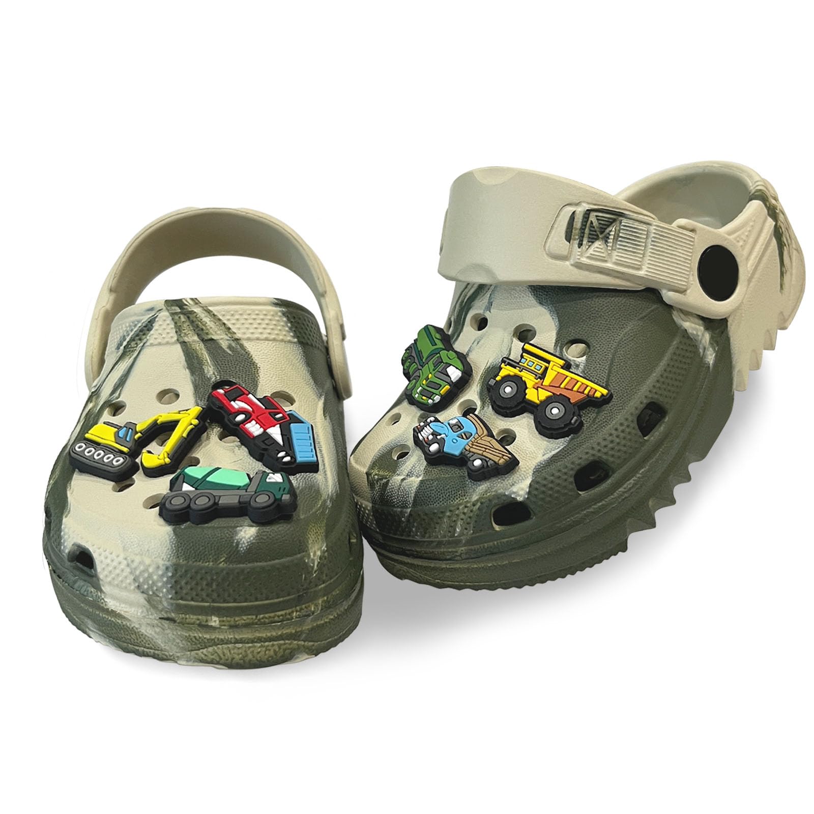 Photo 1 of ** MAY RUN BIG** JIOEESOR Cartoon Kids Toddler Garden Clogs Non Slip Beach Pool Slide Water Shoes Indoor Outdoor Clogs Sandals for Boys Girls Birthday Gift.Camouflage.12-28