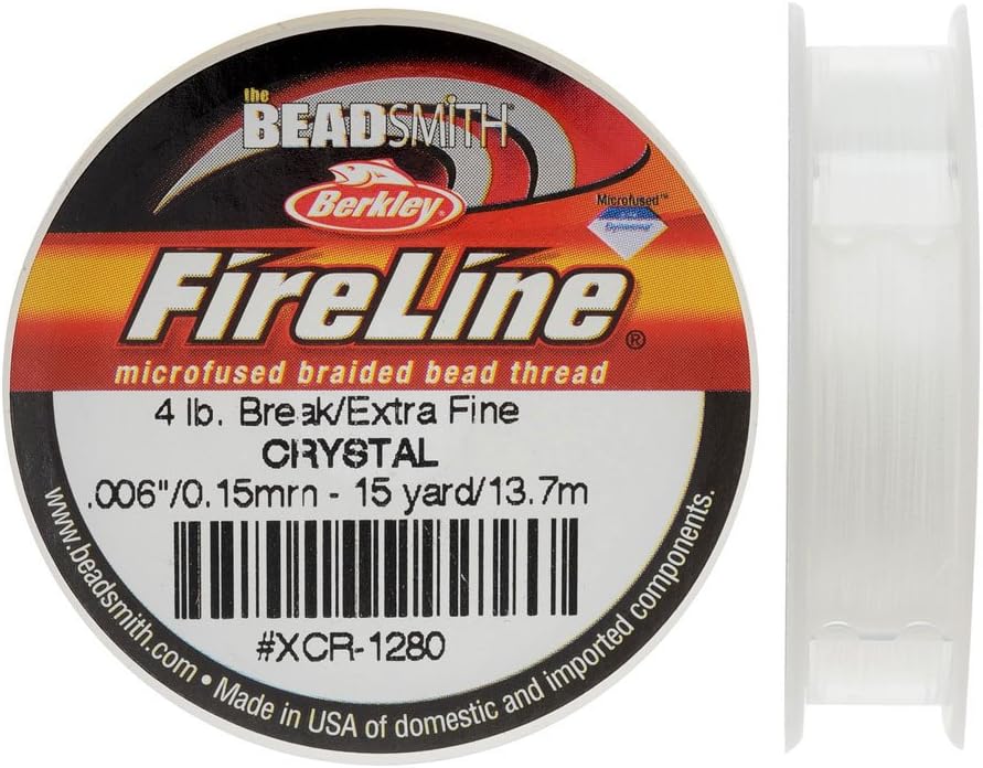 FireLine Braided Beading Thread, 4lb Test and 0.005 Thick, 15 Yards
