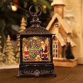 Christmas Snow Globe with Santa Claus, Glittering Lighted Battery Powered, Snow Globe Christmas Decorations Indoor for Home Decor Gift - Santa Claus