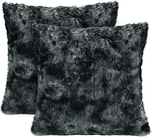Amazon Com Langria Set Of 2 Decorative Faux Fur Cushion Covers
