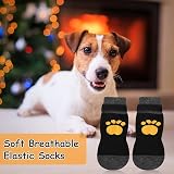 Zngou 2 Pairs Anti-Slip Dog Socks with Adjustable Strap Small/Medium Breathing view 6
