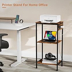 Asgolion Tall End Table with Charging Station, 3