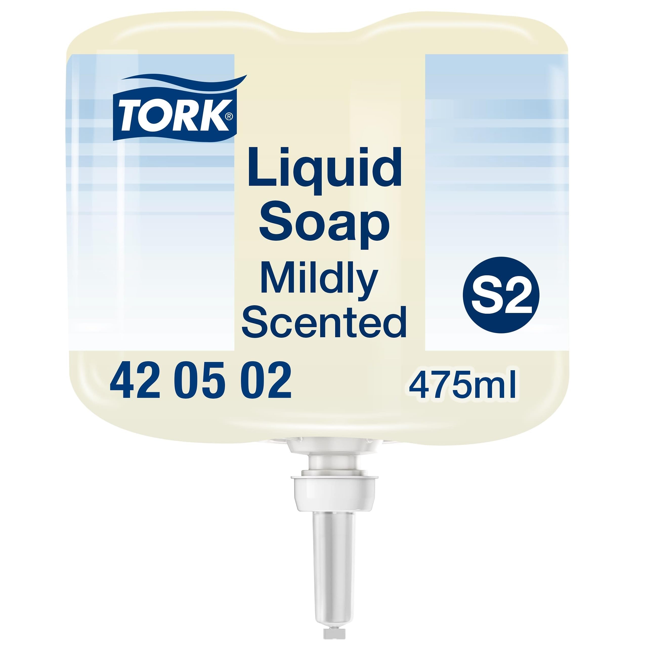 Tork Mildly Scented Mini Liquid Soap S2, Fresh Scent, 1 x 475ml, 420502