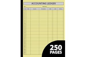Accounting Ledger Book: Large & Simple Bookkeeping log for Small Business and Home based Personal Finance | Income Expense Tracker Logbook.