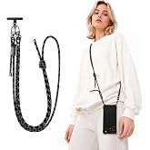 VULKIT Anti Theft Phone Lanyard Cut Proof Nylon Crossbody Strap with Tab | Hands Free Carry, Drop Protection, No Pocket, Travel, Outdoor, Delivery Work Use, Keys IDs Cameras, Bag Strap Replacement