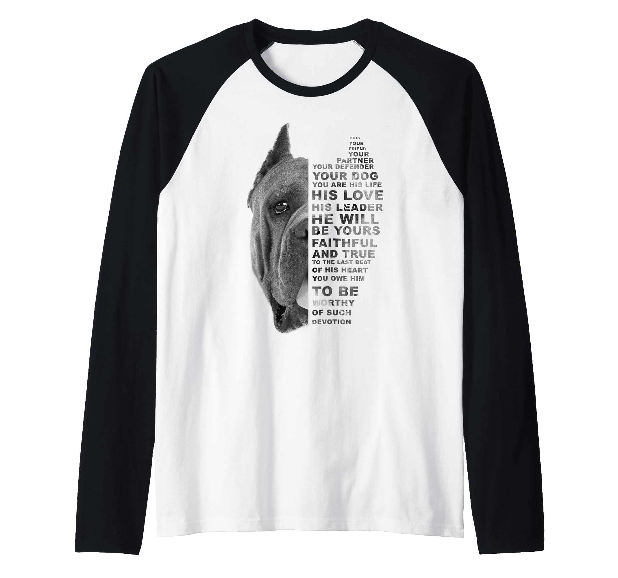 He Is Your Friend Your Partner Your Dog Cane Corso Dogs Gift Raglan Baseball Tee