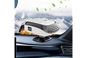 FWBBG 2-in-1 Portable Car Heater & Cooler, 12V Fast Windshield Defroster and Defogger with 360° Rotation, Plugs into Cigarette Lighter
