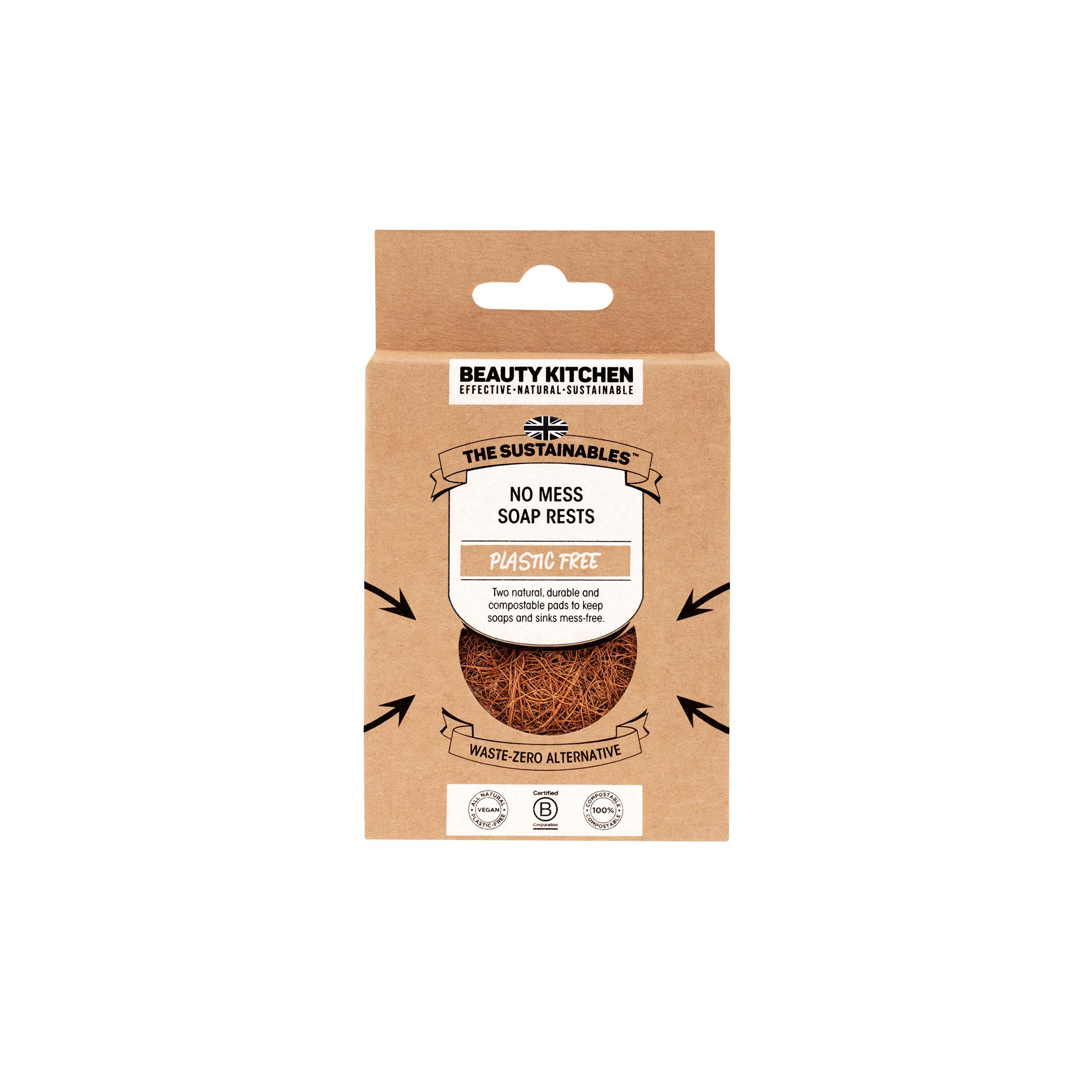 Beauty Kitchen - The Sustainables Coconut Coir Soap Rest (2 pack) - Natural Soap Holder - Eco-friendly and Biodegradable - Convenient and Hygienic - Bathing Essential