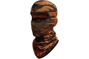 SPTSLFB Camo Balaclava Ski Mask - Windproof Unisex Motorcycle Cover, 3-Lengths, Breathable Full Face Design with Vents