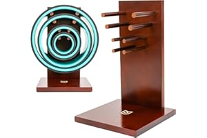 ZENOCITY Yoga Wheel Storage Rack – Storage Compatible for Chirp Wheels and Yoga Wheels, Organize Your Back Roller Wheels, Fits all 4 Wheel Sizes, Quick Assembly, Made of Solid Stylish Wood (Wheels Not Included)