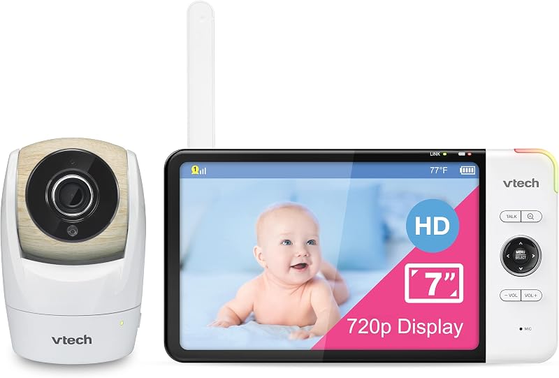 VTech VM919HD Baby Monitor with Camera 360° Pan 7" 720p Display