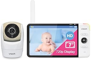 VTech VM919HD (Upgraded) Video Monitor with 7'' 720p Screen,360 Panoramic Viewing, 110 Wide-Angle View,Night Vision, Up to 1000ft Range, Secured Transmission No WiFi