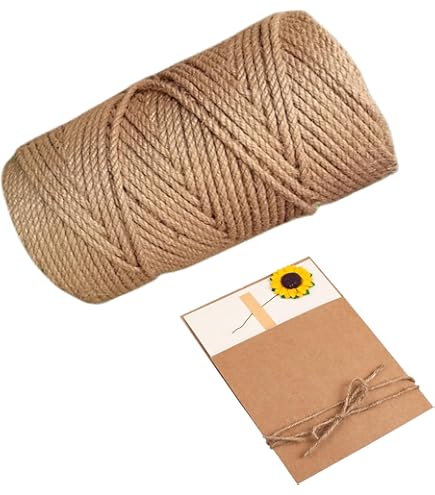 Aazon.co: Leecogo 4.5 Jute Rope 100 Feet Natural Craft Rope Twine - View #4