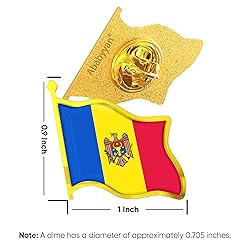Moldova Flag Lapel Pin - Enamel Metal National