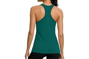 Gofeat Women's Workout Tank Tops Racerback Sleeveless Yoga Shirts Sun Protection UPF 80+ Breathable Outdoor Gym Running Top