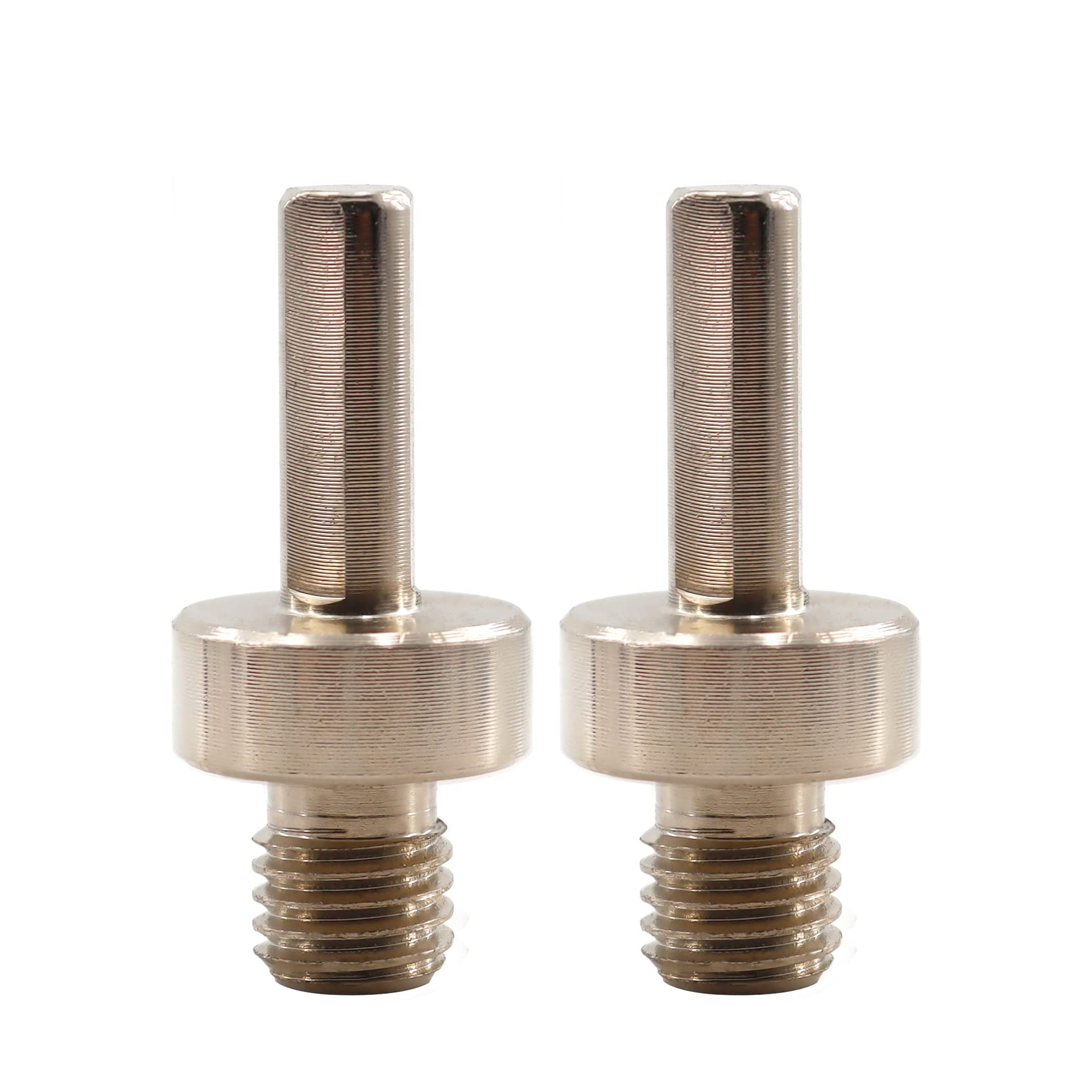BGTEC Core Drill Bit Adapter, 2pcs M14 Thread to Triangle Shank Diamond Hole Saw Drill Sanding Attachment Arbor Shaft Adapter — image 1